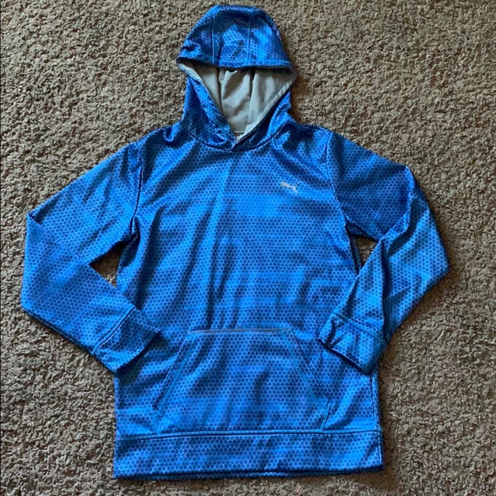 Boys blue Puma hoodie EUC size XL (18-30)